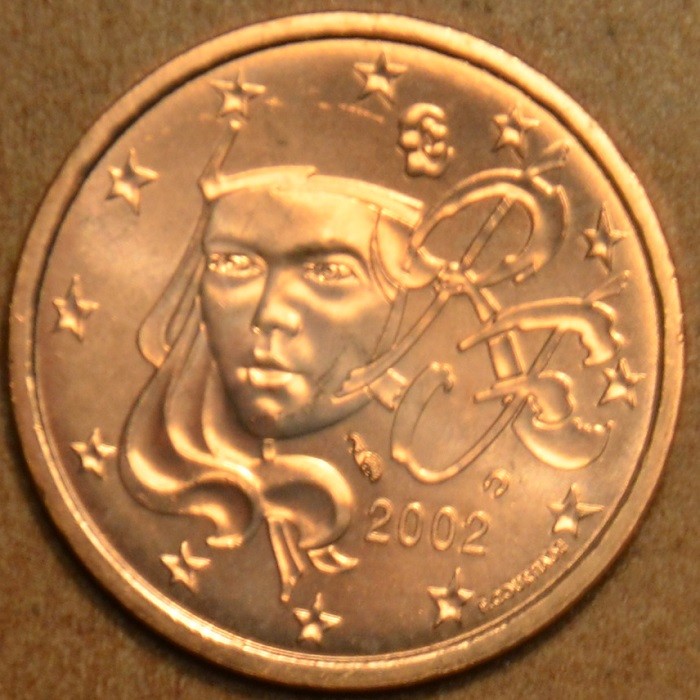 1 cent Franciaország 2002 (UNC)