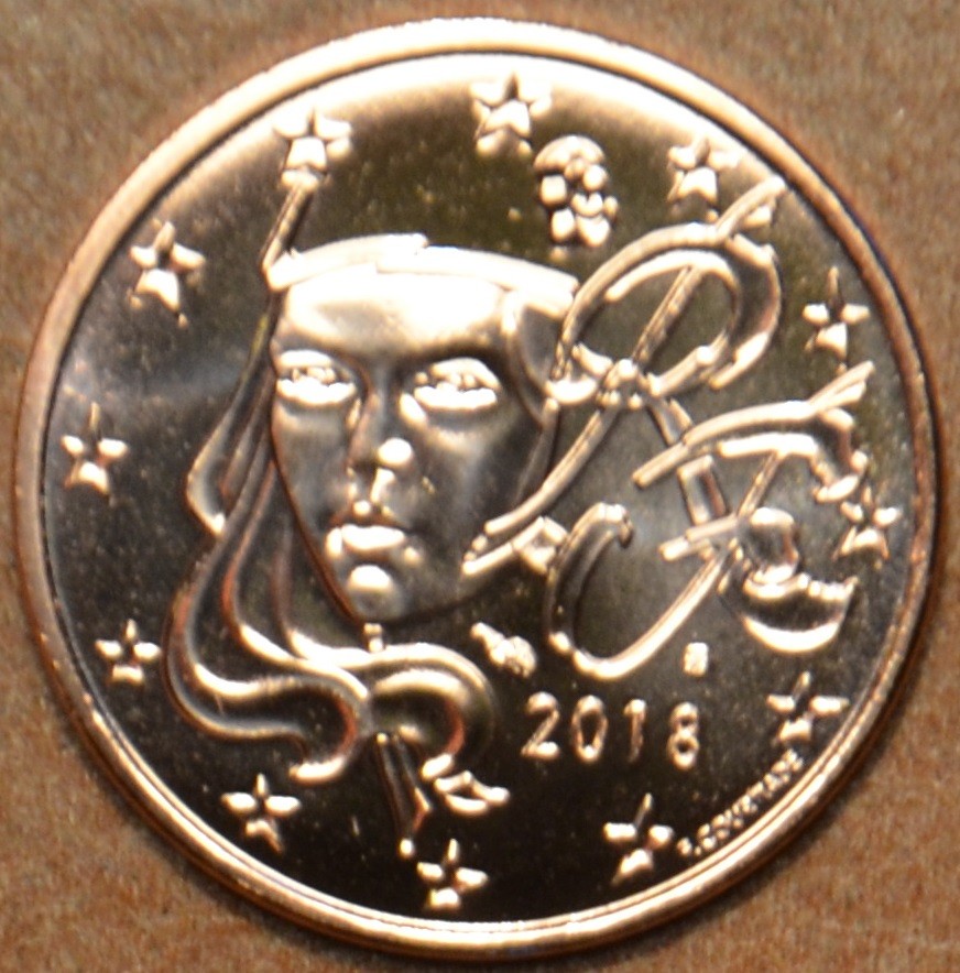 1 cent Franciaország 2018 (UNC)