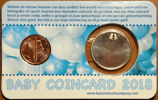 1 cent Hollandia 2018 - Az első centem - fiú (BU)