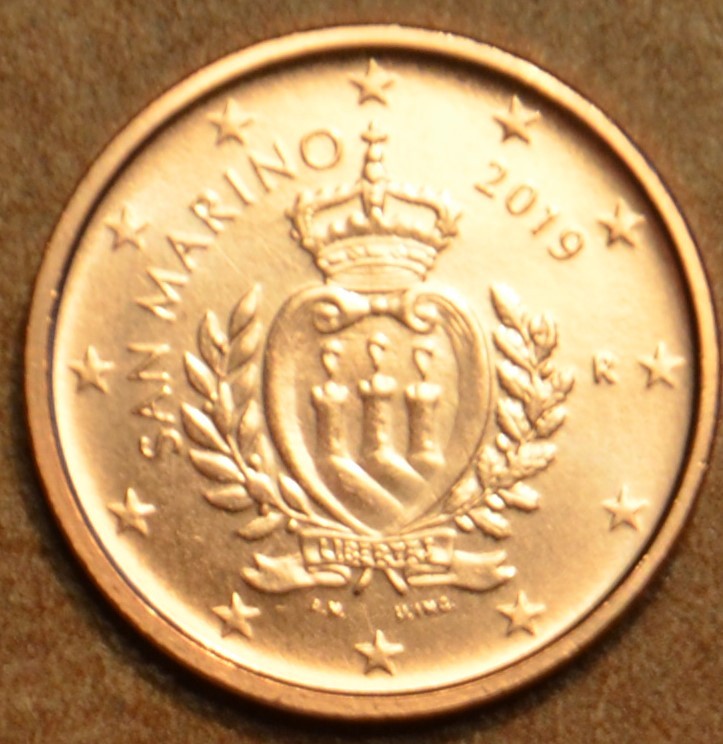 1 cent San Marino 2019 - Új dizájn (UNC)