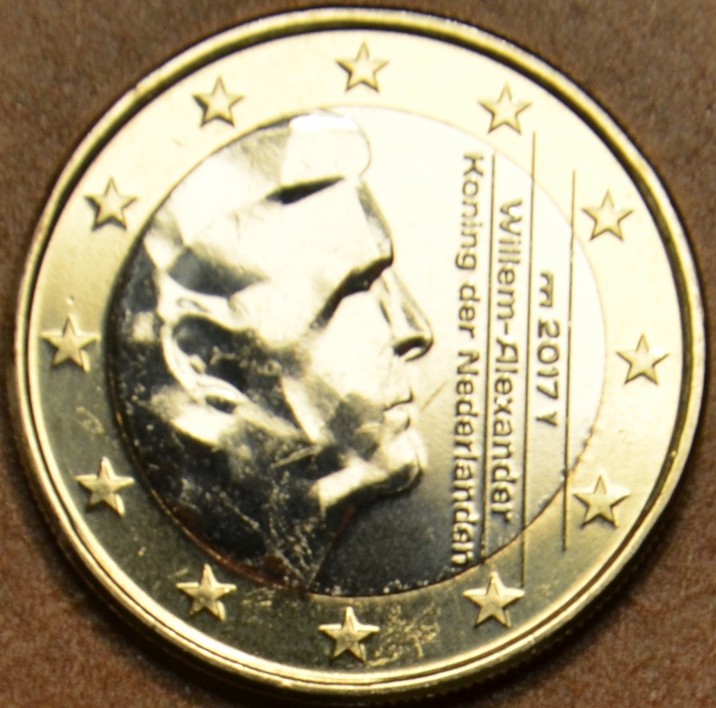 1 Euro Hollandia 2017 új verjeggyel (UNC)