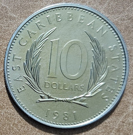 10 dollár Kelet-karibi Államok 6 érme 1981 (UNC)