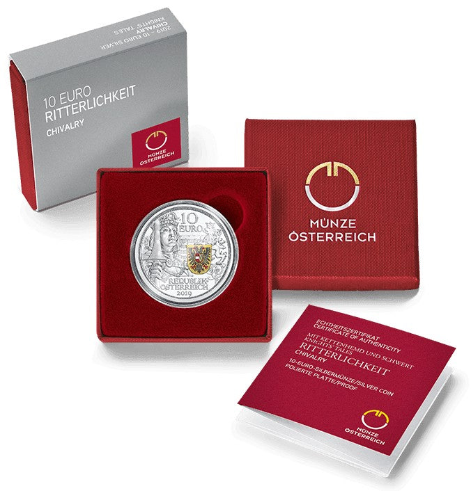 10 Euro Ausztria 2019 - A lovagok történetei (Proof)