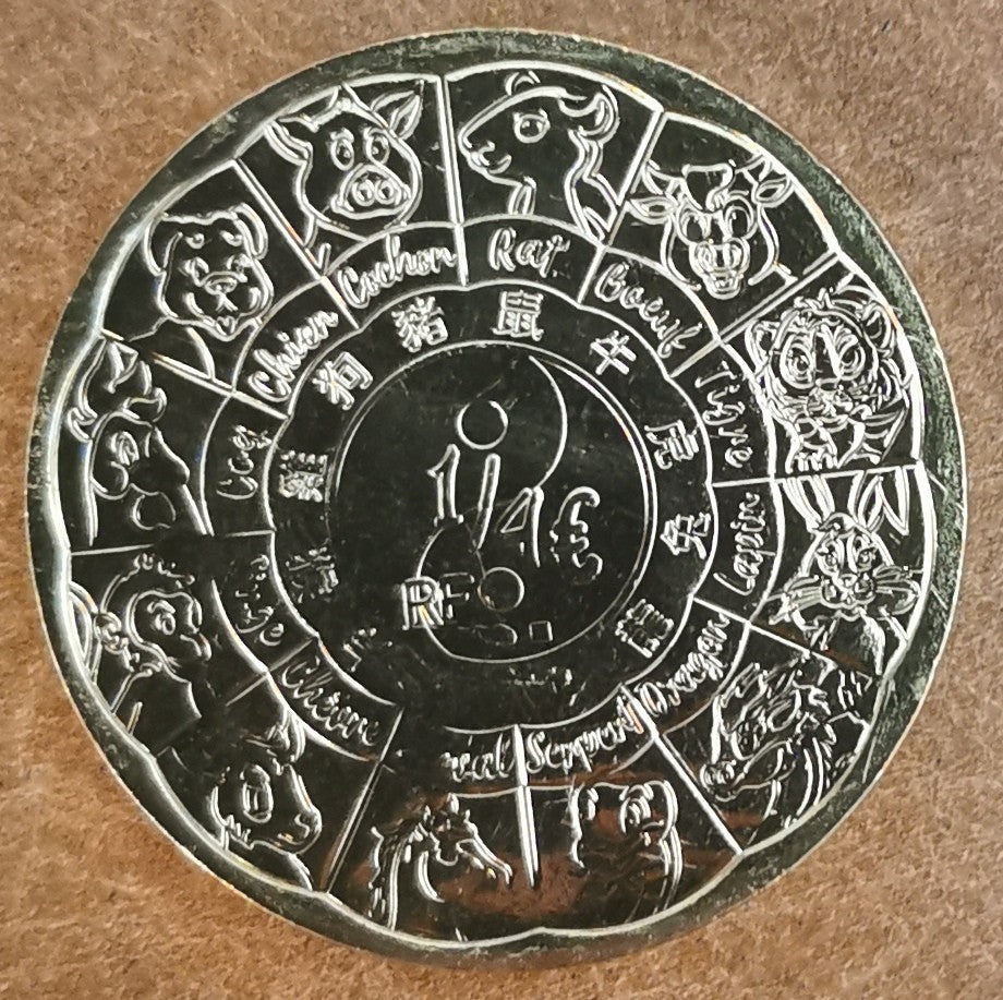 1/4 Euro Franciaország 2022 - A tigris éve (UNC)