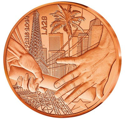 1/4 Euro Franciaország 2024 - Los Angeles 2028 (UNC)