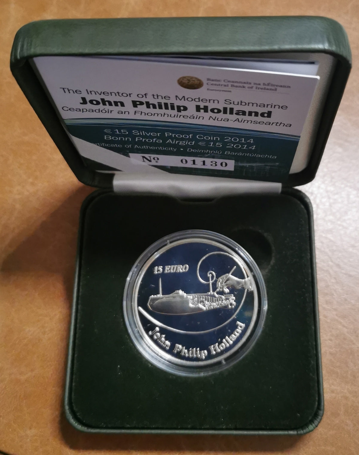 15 Euro Írország 2014 - John Philip Holland (Proof)