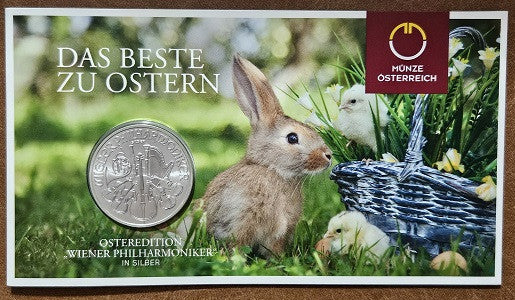 Ausztria 1,50 Euro 2024 Philharmonic 1oz Húsvéti kiadás (BU)