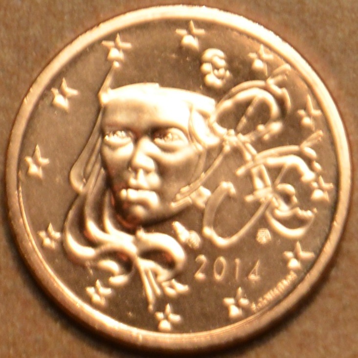 2 cent Franciaország 2014 (UNC)