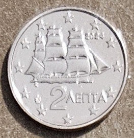 2 cent Görögország 2024 (UNC)