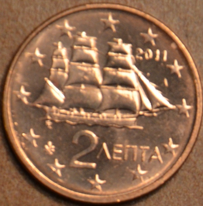 2 cent Görögország 2011 (UNC)