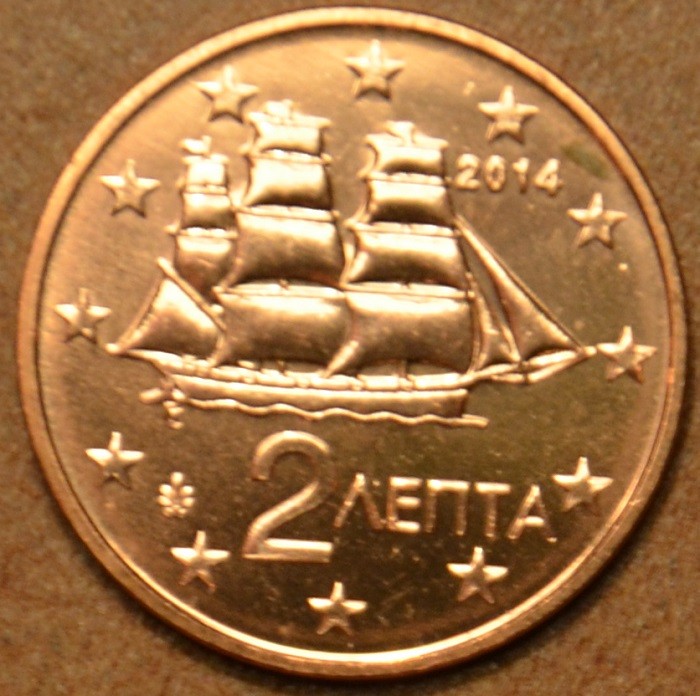 2 cent Görögország 2014 (UNC)