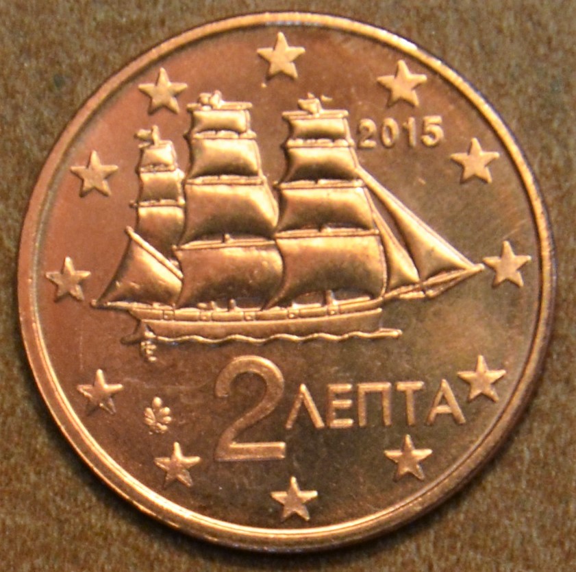 2 cent Görögország 2015 (UNC)