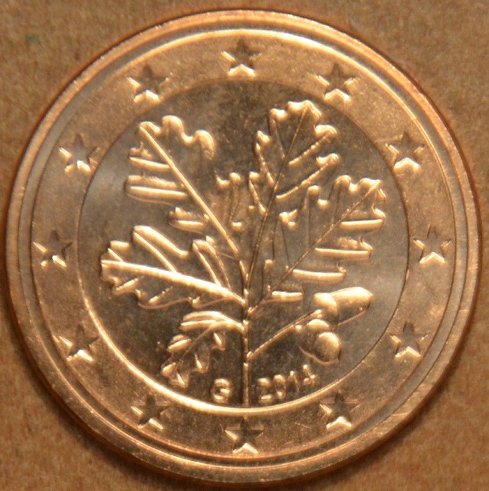 2 cent Németország "G" 2014 (UNC)