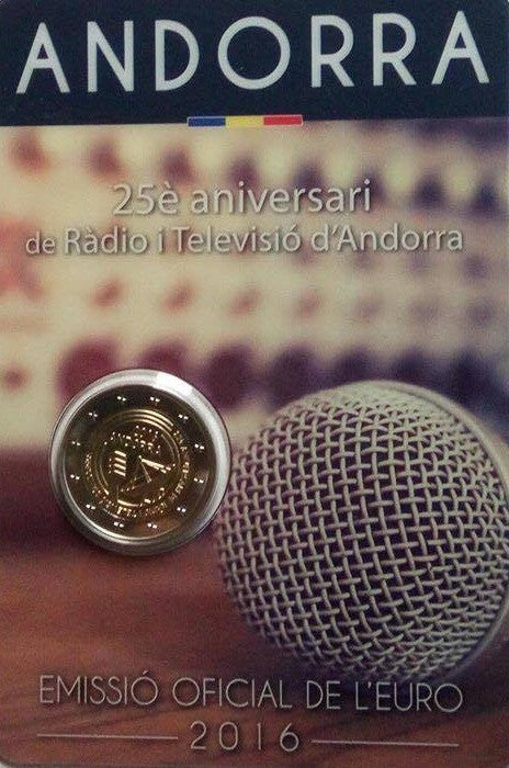 2 Euro Andorra 2016 - A TV es radio 25 eve (BU kártya)