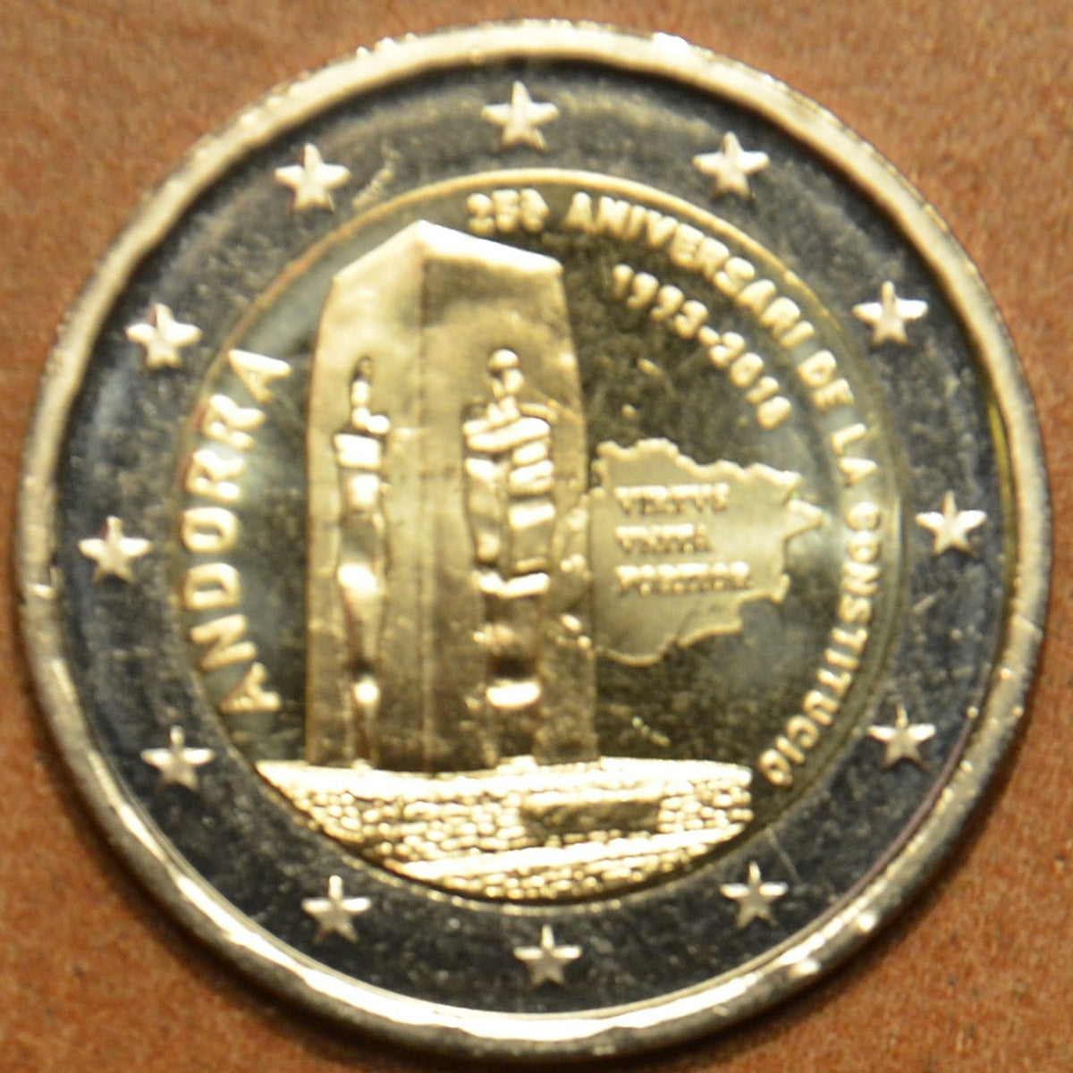 2 Euro Andorra 2018 - Az andorrai alkotmány 25. évfordulója (UNC)