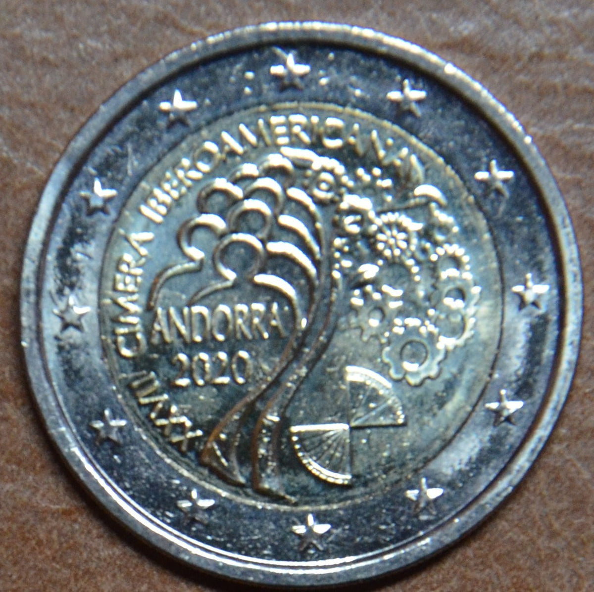 2 Euro Andorra 2020 - 27. iberoamerikai találkozó (UNC)