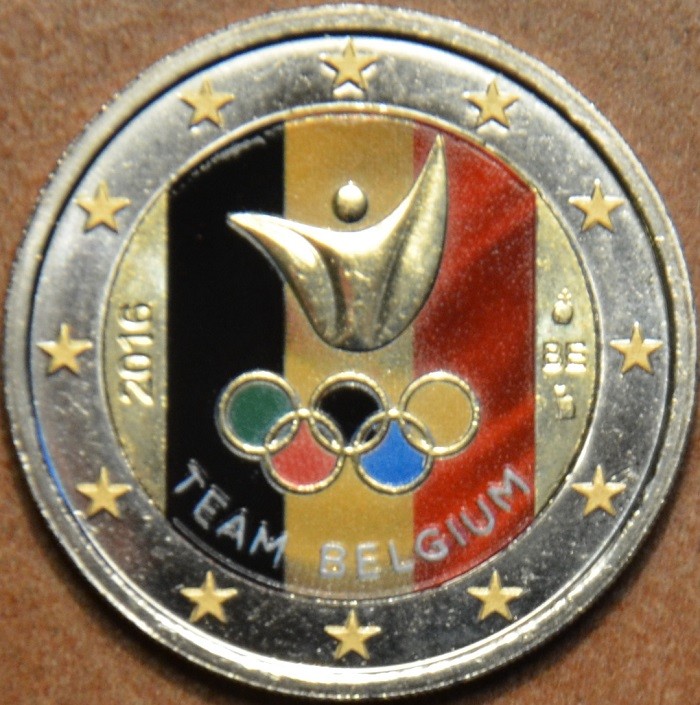 2 Euro Belgium 2016 - Belgium olimpiai csapata III. (színezett UNC)