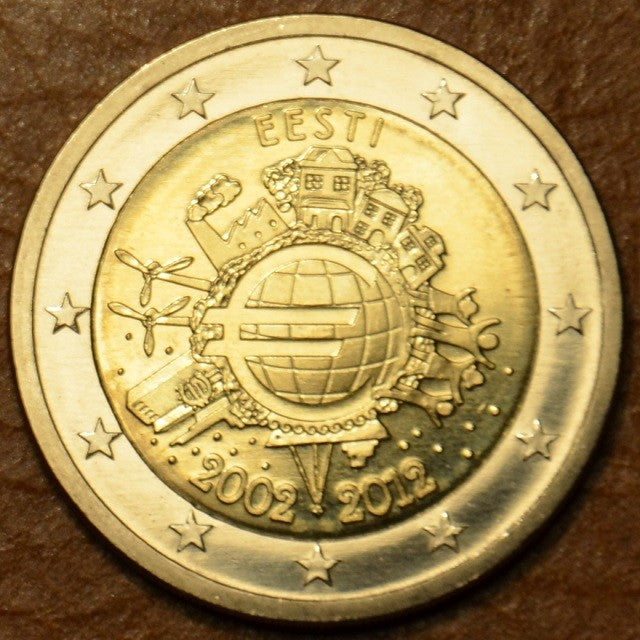 2 Euro Észtország 2012 - Az Euro 10. évfordulója (UNC)
