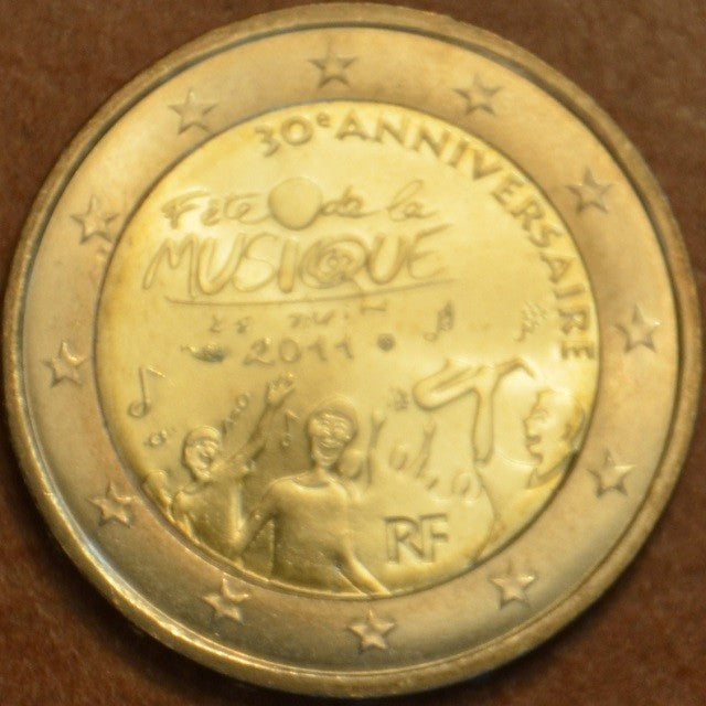 2 Euro Franciaország 2011 - A zene napja 30. évfordulója (UNC)