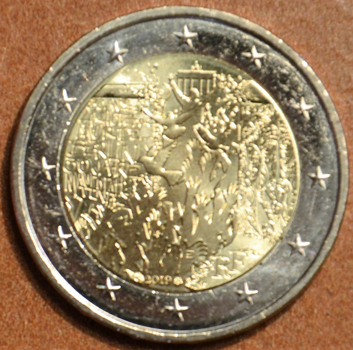 2 Euro Franciaország 2019 - A berlini fal ledöntésének 30. évfordulója (UNC)