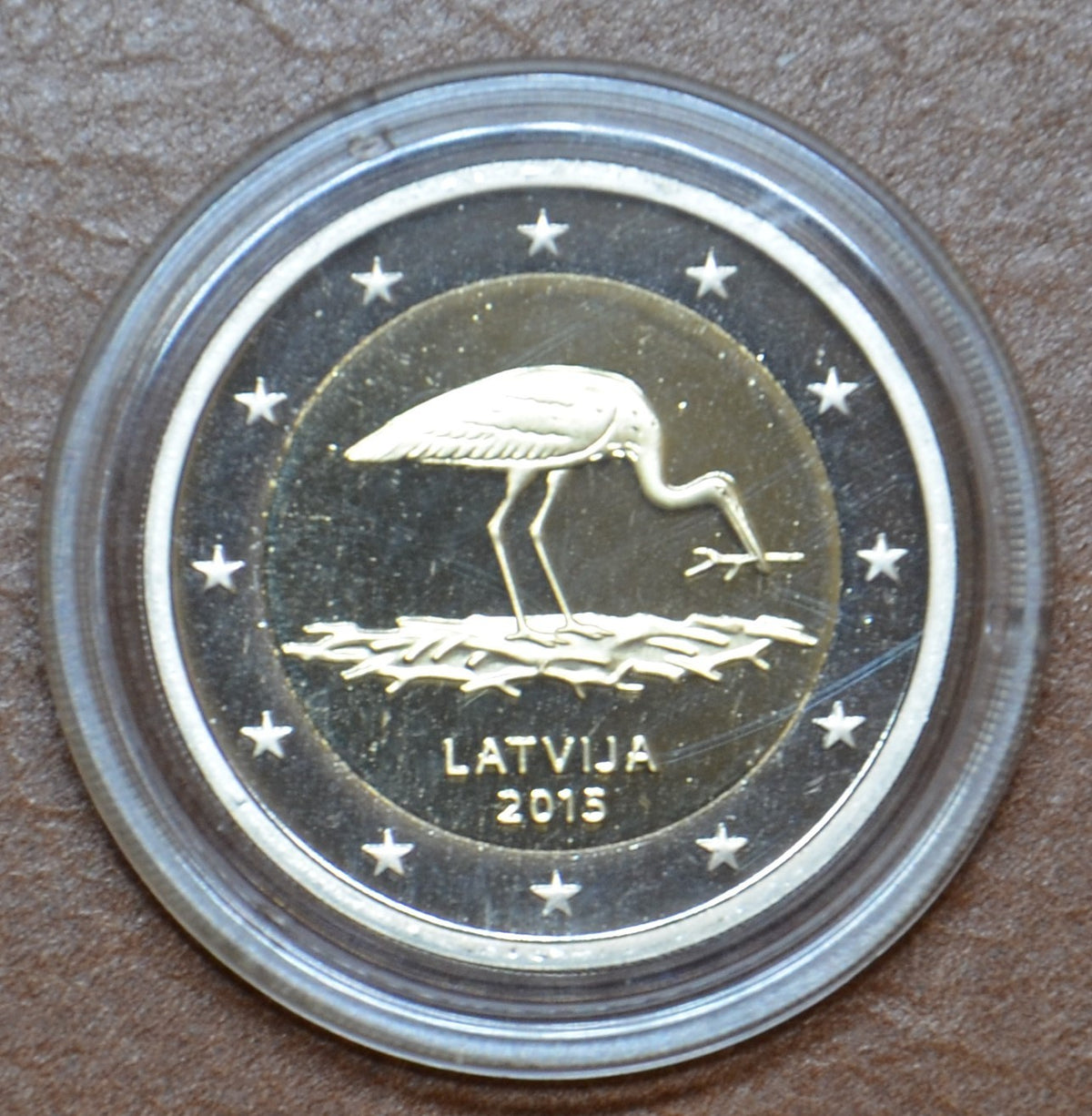 2 Euro Lettország - Fekete gólya (BU)