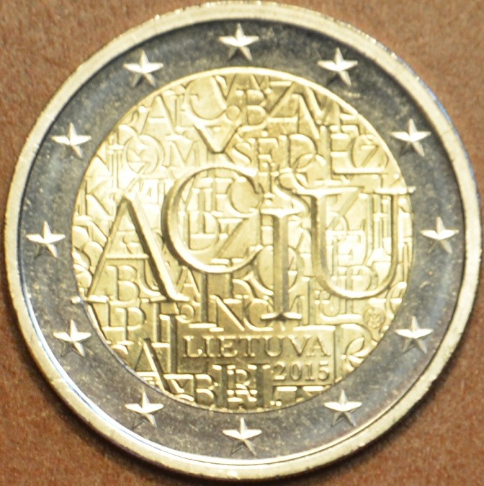 2 Euro Litvánia 2015 - Aciu: a litván nyelv (UNC)