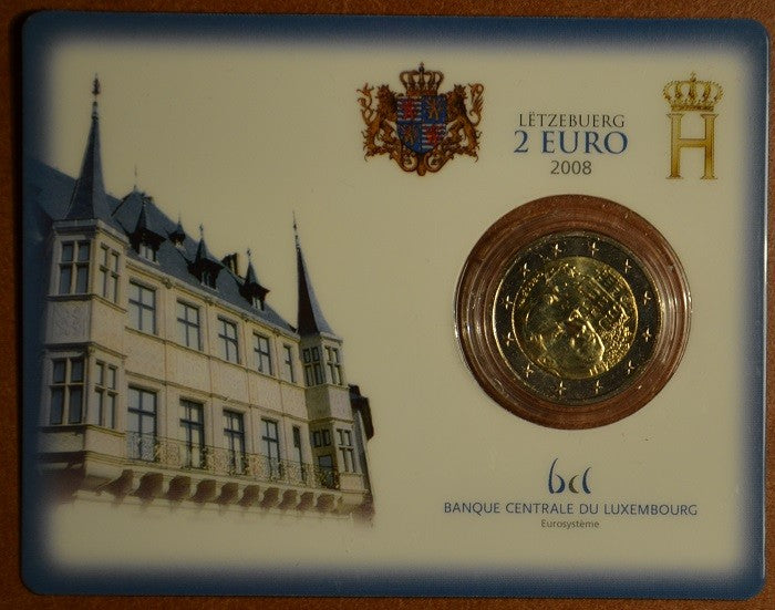 2 Euro Luxemburg 2008 - Henri és a Chateau de Berg (BU kártya)