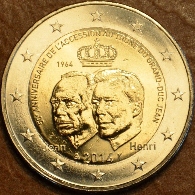 2 Euro Luxemburg 2014 - János luxemburgi nagyherceg trónra lépésének 50. évfordulója (UNC)