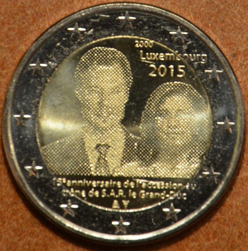 2 Euro Luxemburg 2015 - Henrik luxemburgi nagyherceg trónra lépésének 15. évfordulója (UNC)