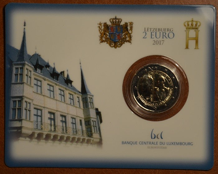 2 Euro Luxemburg 2017 - III. Vilmos nagyherceg (BU kártya)