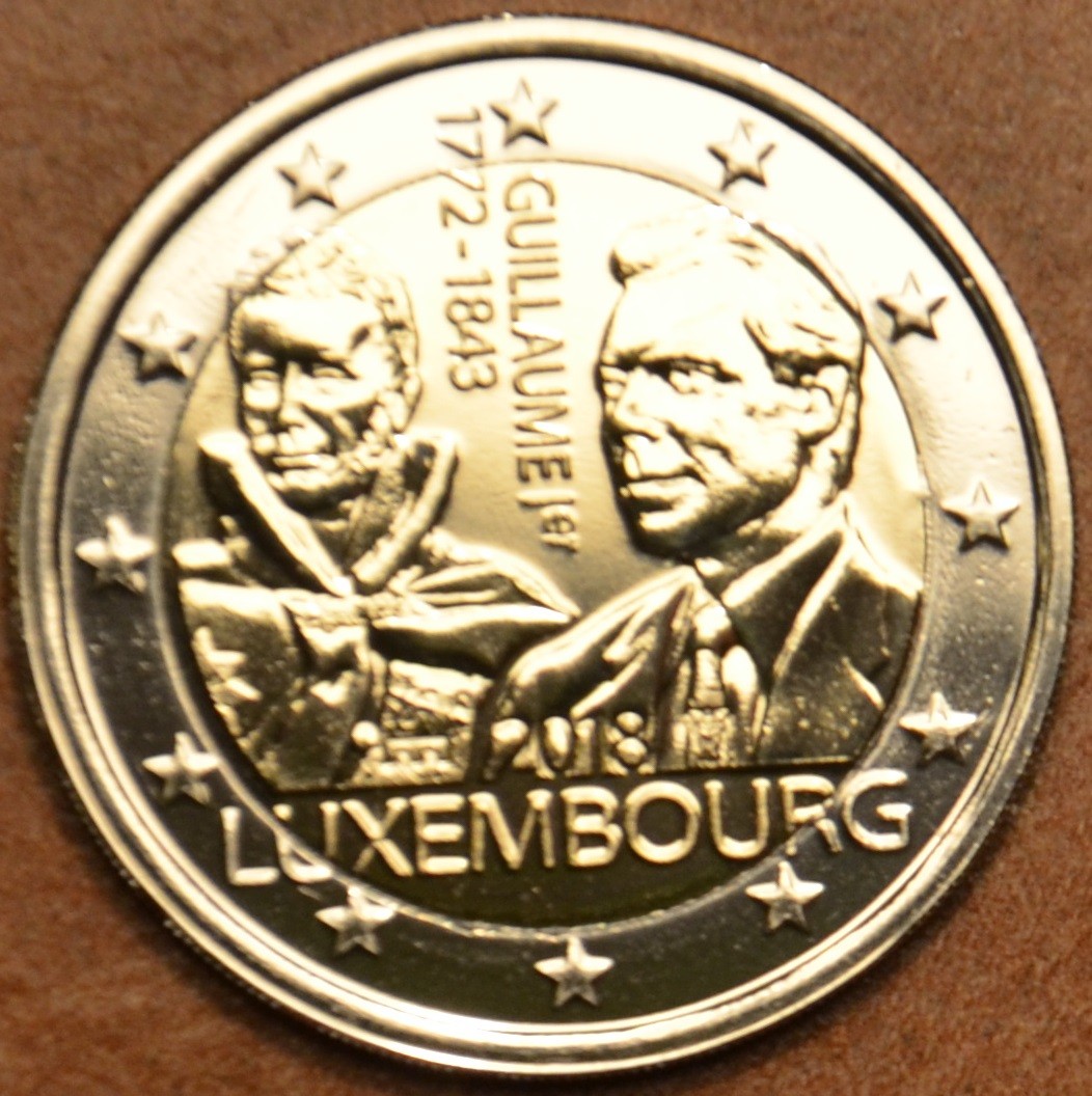 2 Euro Luxemburg 2018 - I. Vilmos nagyherceg halálának 175. évfordulója holland verjegy (UNC)