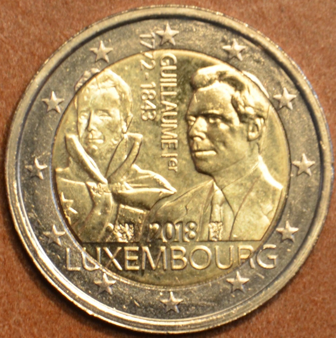 2 Euro Luxemburg 2018 - I. Vilmos nagyherceg halálának 175. évfordulója (UNC)