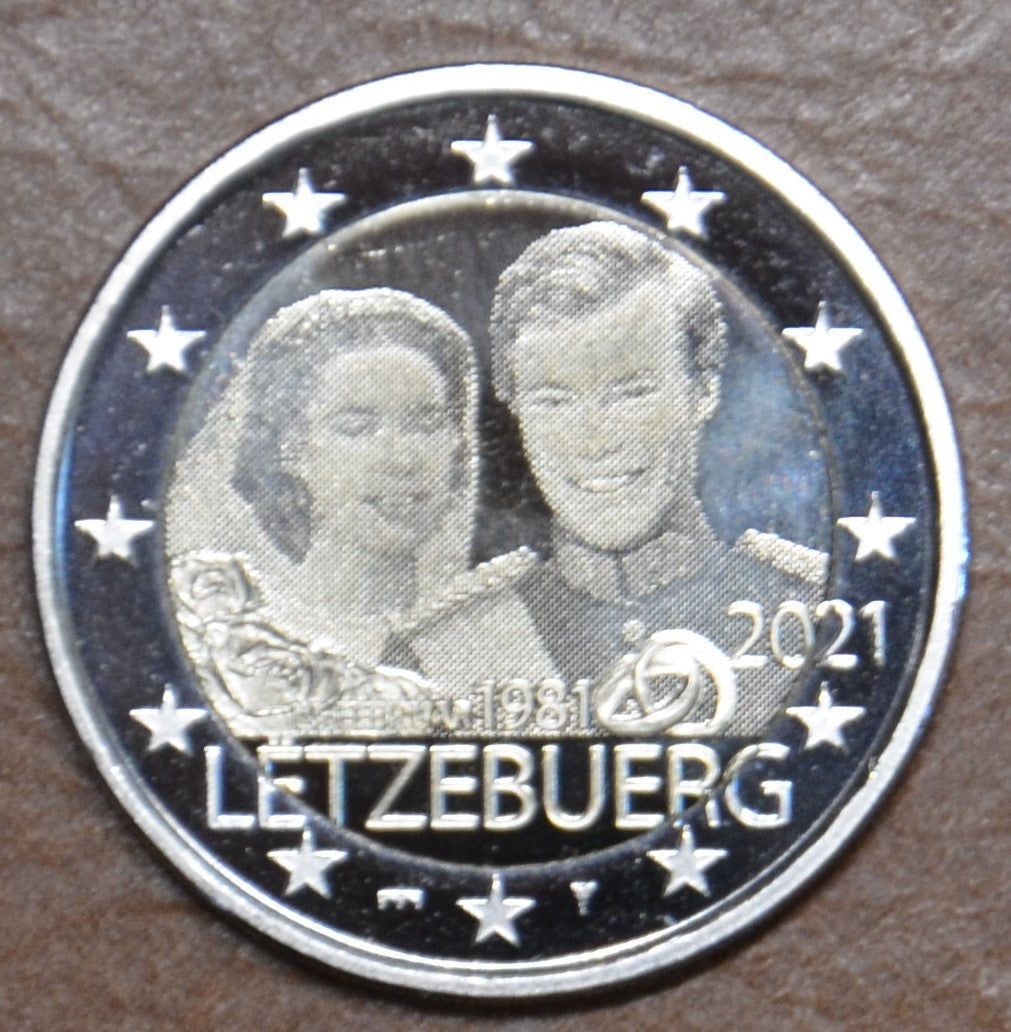 2 Euro Luxemburg 2021 - Mária Terézia és Henri esküvőjének 40. évfordulója foto/híd verzió (BU)