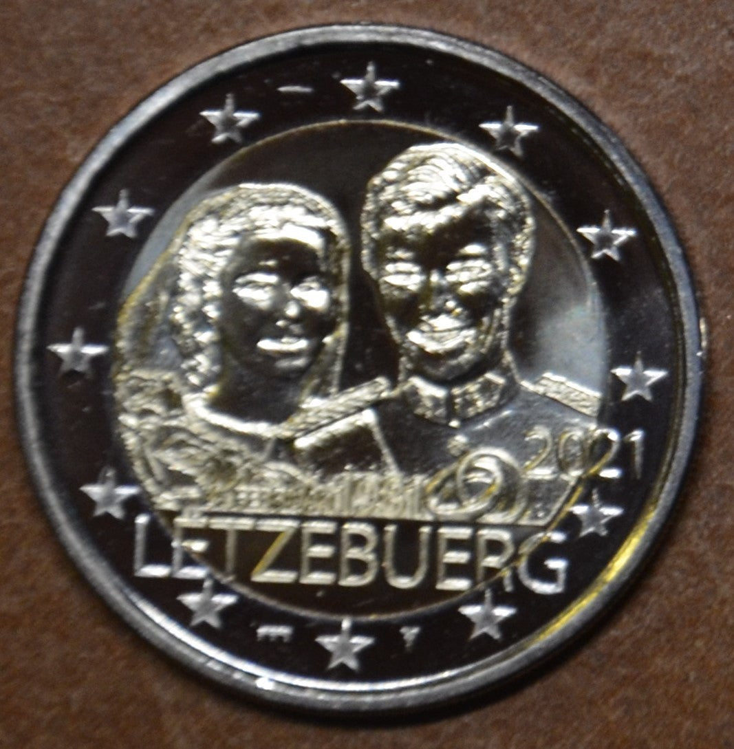 2 Euro Luxemburg 2021 - Mária Terézia és Henri esküvőjének 40. évfordulója relief/híd verzió (UNC)