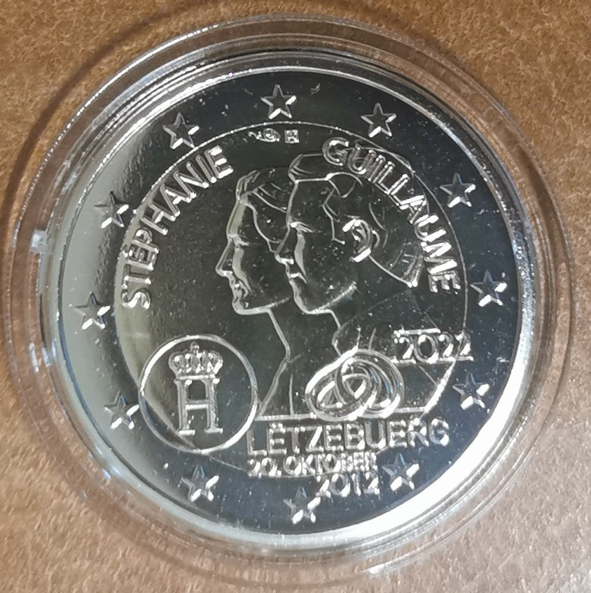 2 Euro Luxemburg 2022 - Guillaume és Stephanie esküvői évfordulója (BU francia verjeggyel)
