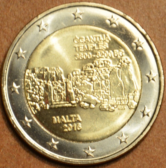 2 Euro Málta 2016 - Ggantija templomai (UNC)
