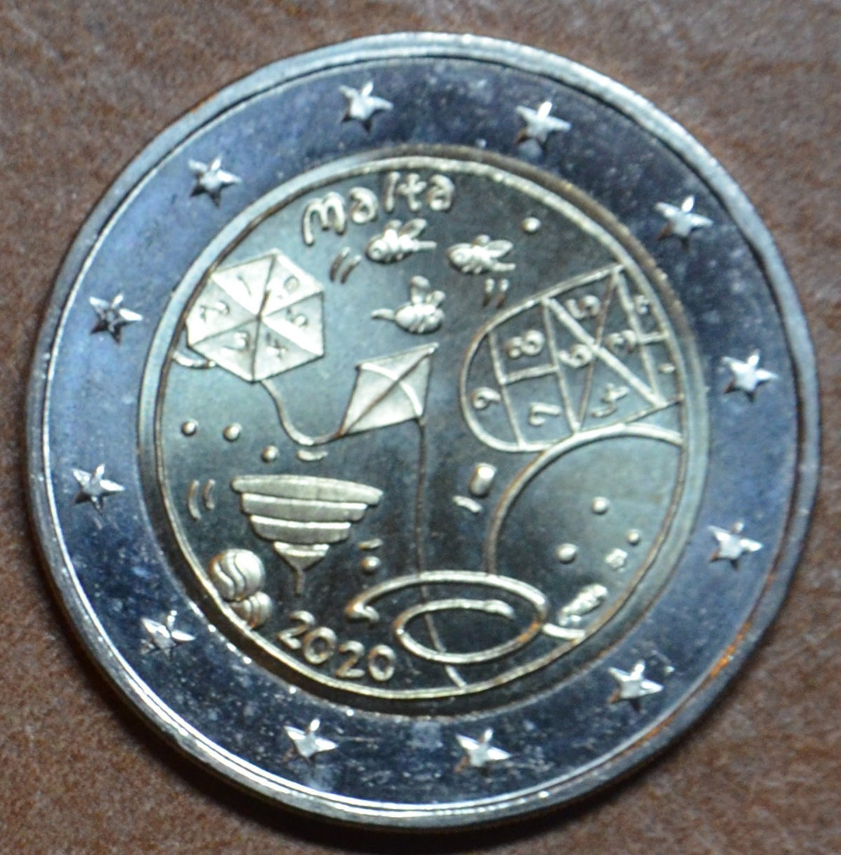 2 Euro Malta 2020 Játékok francia verjeggyel (UNC)