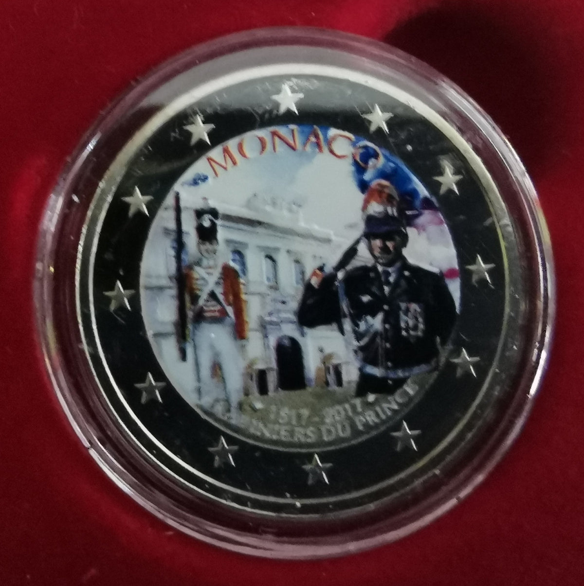 2 Euro Monaco 2017 - Carabiniers du Prince (színezett proof)