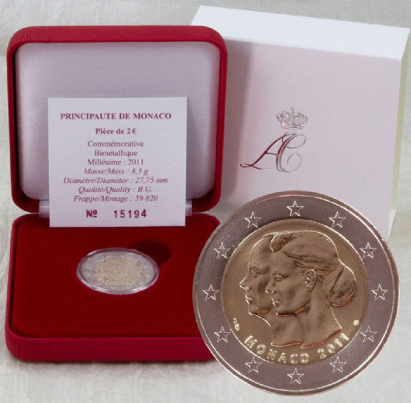2 Euro Monakó 2011 - Albert herceg és Charlene Wittstock esküvője (BU)