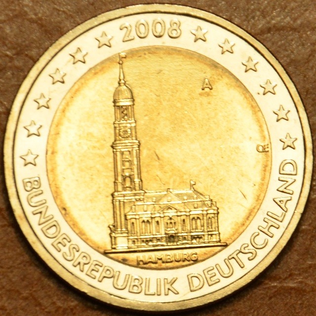 2 Euro Németország 2008 "A" Hamburg: Szent Mihály templom (UNC)