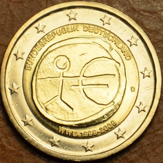 2 Euro Németország 2009 "D" 10 éves az Európai Monetáris Unió (UNC)