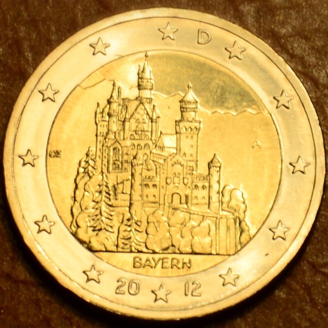 2 Euro Németország 2012 "A" Bajorország: Neuschwanstein (UNC)