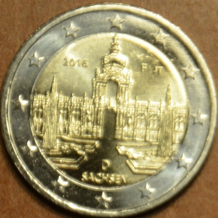 2 Euro Németország 2016 "F" Szászország: A drezdai Zwinger (UNC)