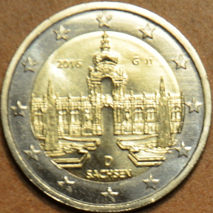 2 Euro Németország 2016 "G" Szászország: A drezdai Zwinger (UNC)