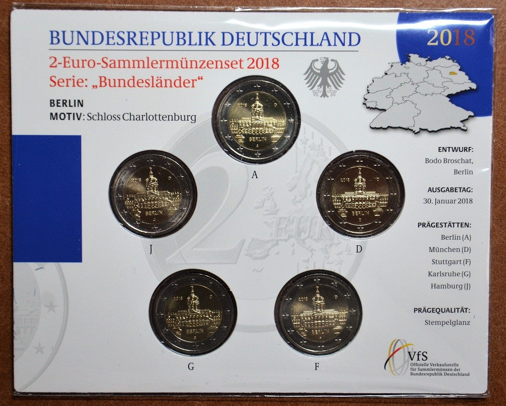 2 Euro Németország 2018 - Berlin: Scharlottenburg (BU)