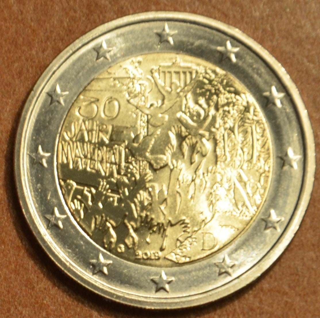 2 Euro Németország 2019 "G" A berlini fal ledöntésének 30. évfordulója (UNC)