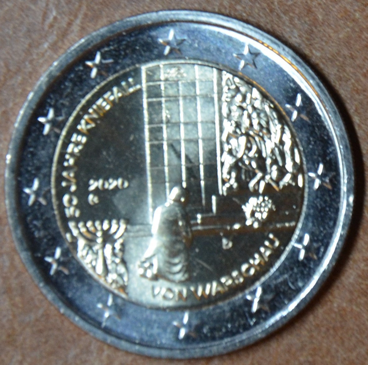 2 Euro Németország 2020 "G" 50 éves a „varsói térdhajtás” (UNC)