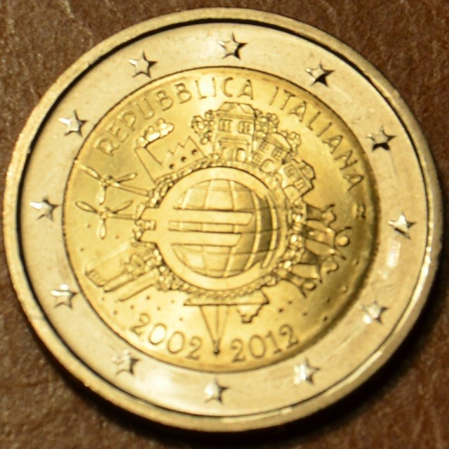 2 Euro Olaszország 2012 - Az Euro 10. évfordulója (UNC)