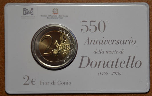 2 Euro Olaszország 2016 - Donatello halálának 550. évfordulója (BU kártya)
