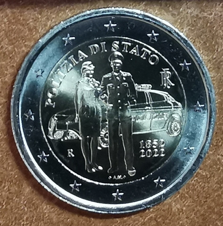 2 Euro Olaszország 2022 - Az olasz nemzeti rendőrség (UNC)